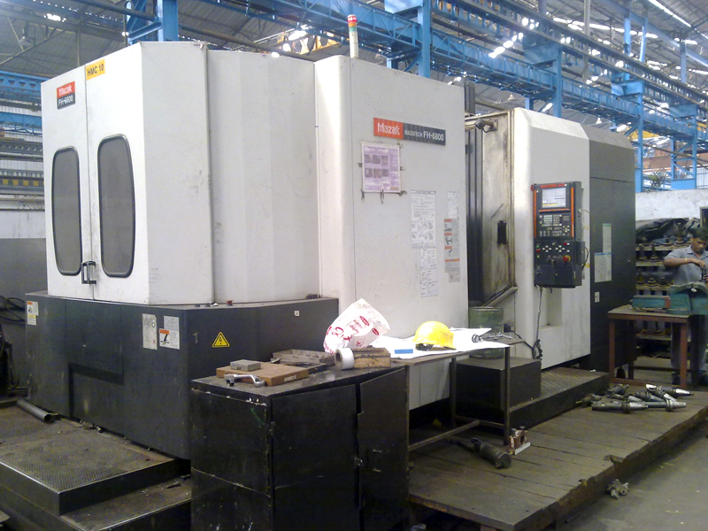 Horizontal Machining Center (Make: MAZAK, Model : FH 6800)Table Size: 630 x 630 mm, X-axis: 1050 mm, Y – axis: 800 mm, Z axis: 800 mm